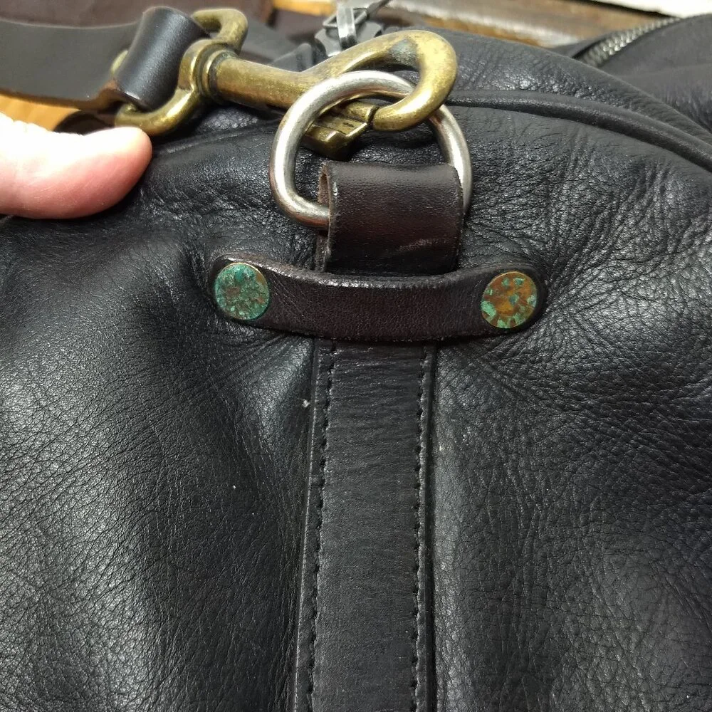 Rare Eagles Saquon Barkley Leather Bag Revisit Mitchell & Ness Travel Duffel